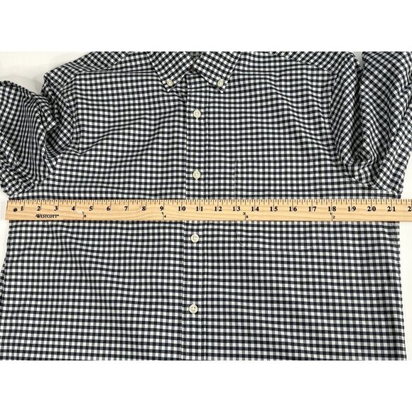 Vineyard Vines OTG On The Go Brrr Black Gingham Shirt Mens M Performance Stretch - Picture 11 of 13